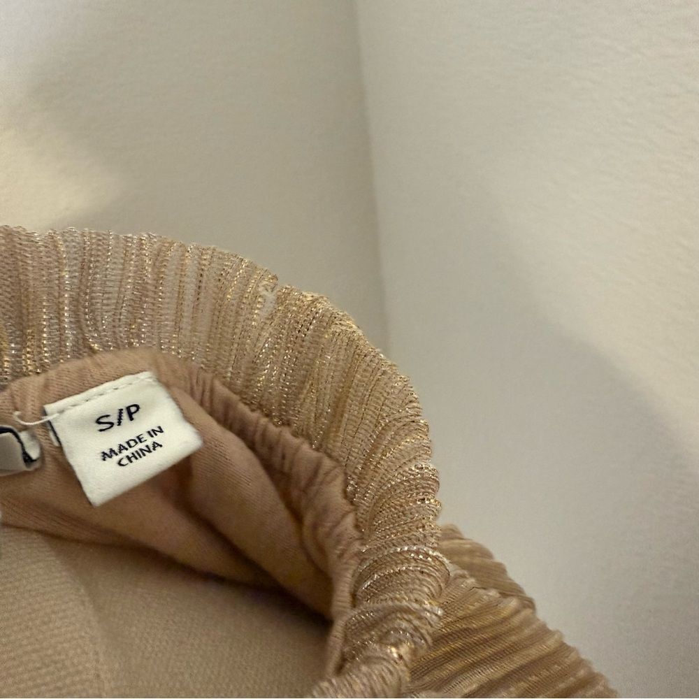 [Joie] Metallic Sheer Blouse in Gold -‎ Size Small - Picture 5 of 7